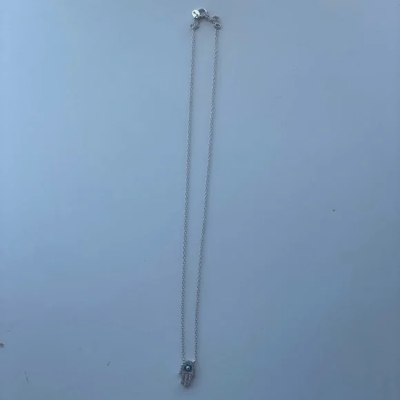 Silver Hamsa Necklace - Picture 2 of 4